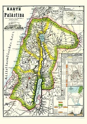 Bild des Verkufers fr Historische Karte von PALSTINA 1869 (Plano) zum Verkauf von moluna