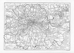 LONDON,Underground Railway,Canals,Historical Map