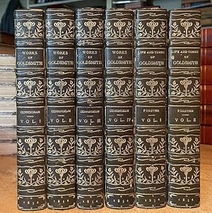 Seller image for The Works of Oliver Goldsmith; Edited by Peter Cunningham with The Life and Times of Goldsmith by John Forster (in Six / 6 Volumes) for sale by Nighttown Books
