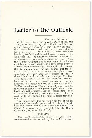 Letter to the Outlook