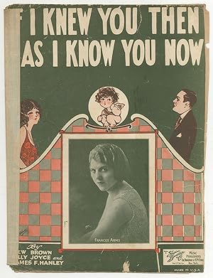 Bild des Verkufers fr [Sheet music]: If I Knew You Then As I Know You Now zum Verkauf von Between the Covers-Rare Books, Inc. ABAA