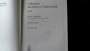 Image du vendeur pour Lehrgang der ho?heren Mathematik, Teil II. (Hochschulbu?cher fu?r Mathematik, Band 2). mis en vente par Antiquariat Bookfarm
