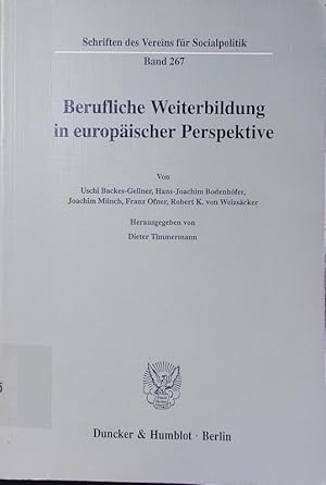 Bild des Verkufers fr Berufliche Weiterbildung in europischer Perspektive. zum Verkauf von Antiquariat Bookfarm