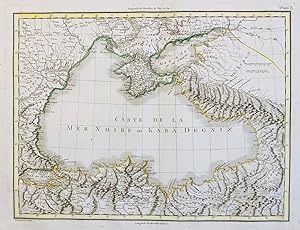 Seller image for Carte de la Mer Noire ou Kara Degniz." - Black Sea Ukraine Turkey Schwarzes Meer map Karte for sale by Antiquariat Steffen Vlkel GmbH