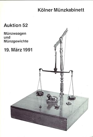 Seller image for Klner Mnzkabinett. Auktion 52. Mnzwaagen und Mnzgewichte, 19 Mrz 1991 for sale by Librairie Archaion
