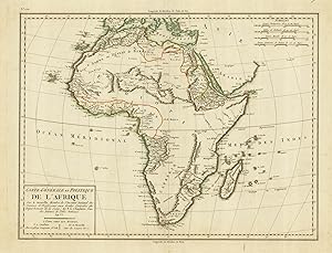 Bild des Verkufers fr Carte Gnrale et Politique de l'Afrique. zum Verkauf von Altea Antique Maps