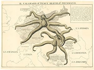 Seller image for Il Calamaro o' 'Pesce Diavolo' Prussiano. for sale by Altea Antique Maps