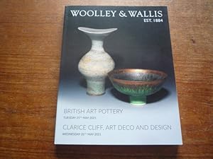 British Art Pottery. 25 May 2021 + Clarice Cliff, Art Deco and Design. 26 May 2021