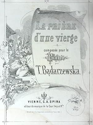 Seller image for La prire d'une vierge compose pour le Piano. for sale by Musikantiquariat Bernd Katzbichler