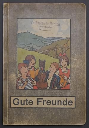 Image du vendeur pour Gute Freunde, von denen leicht und lustig zu lesen ist. Erstes Lesebuch fr westflische Kinder. Im Auftrage des Westflischen Lehrervereins verfasst durch Paul Hermens und Fritz Kuhne. Bildknstler: Ernst Kutzer. Ausgabe: Vielfach genderte Ausgabe fr evangelische Schulen, bearbeitet durch den Verfasser unter Mitwirkung anderer evangelischer Schulmnner. mis en vente par Antiquariat Rainer Schlicht