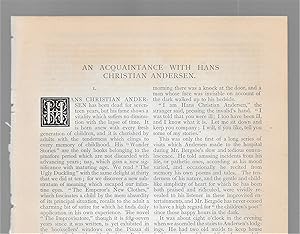 Seller image for An Acquaintance With Hans Christian Andersen for sale by Legacy Books II