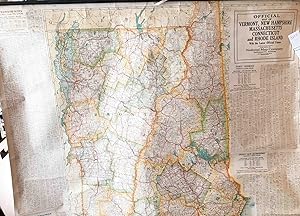 Seller image for Official Map of Vermant, New Hampshire, Massachusetts, Connecticut and Rhode Island and Maine Wall Map for sale by Carydale Books