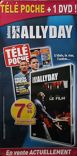 "Johnny HALLYDAY / OLYMPIA 2000 LE FILM" Affiche originale TÉLÉ POCHE