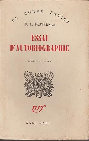 Seller image for ESSAI D'AUTOBIOGRAPHIE for sale by Librairie l'Aspidistra