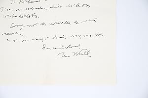 Lettre autographe signée adressée à Marc Barbezat : "Décidément je ne puis rien vous envoyer de m...