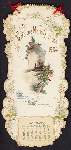 Scripture Motto Calendar. 1904.