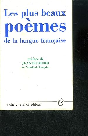 Image du vendeur pour Les plus beaux poemes de la langue francaise mis en vente par Le-Livre