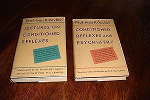 Bild des Verkufers fr Lectures on Conditioned Reflexes and Psychiatry (first printing) Vols. I & II zum Verkauf von Medium Rare Books