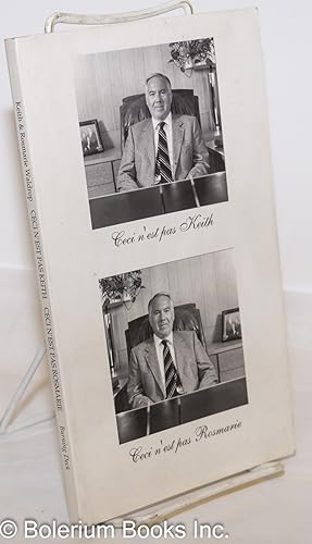 Seller image for Ceci n'est pas Keith- Ceci n'est pas Rosmarie; Autobiographies for sale by Bolerium Books Inc.