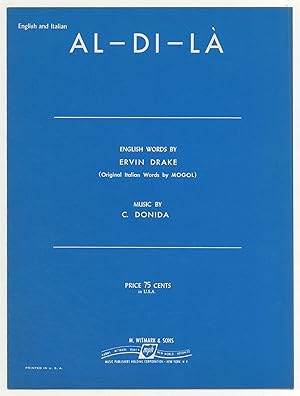 Seller image for [Sheet music]: Al Di La: English and Italian for sale by Between the Covers-Rare Books, Inc. ABAA