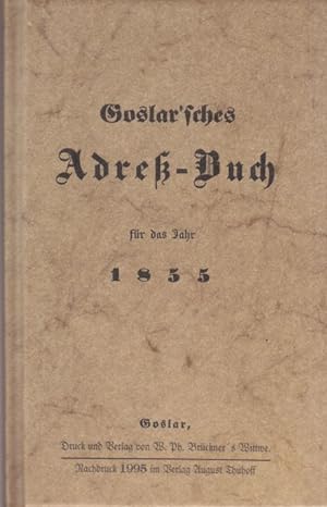 Image du vendeur pour Goslar sches Adrebuch fr das Jahr 1855. mis en vente par Altstadt Antiquariat Goslar