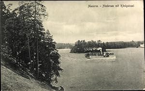 Ansichtskarte / Postkarte Ruciane Nida Rudczanny Nidden Niedersee Masuren Ostpreußen, Königsinsel