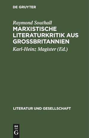 Imagen del vendedor de Marxistische Literaturkritik aus Grobritannien a la venta por AHA-BUCH GmbH