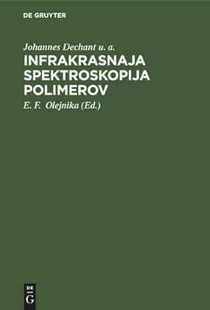 Imagen del vendedor de Infrakrasnaja spektroskopija polimerov a la venta por AHA-BUCH GmbH