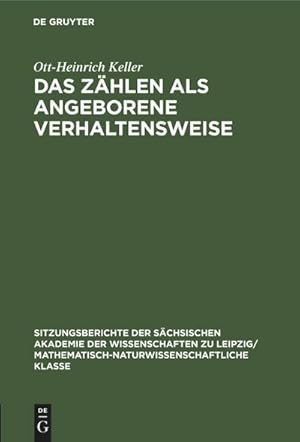 Immagine del venditore per Das Zhlen als angeborene Verhaltensweise venduto da AHA-BUCH GmbH