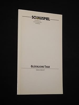 Bild des Verkufers fr Programmbuch Schauspiel Frankfurt 1991/92. GLCKLICHE TAGE von Beckett. Insz.: Peter Eschberg, Bhne/ Kostme: Peter Pabst. Mit Carmen Renate-Kper (Winnie) und Klaus Bauer (Willie) zum Verkauf von Fast alles Theater! Antiquariat fr die darstellenden Knste