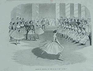 Maddle Cerito, in the Ballet of "Alma". Original engraved Print. Antique Engraving