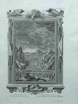 Seller image for Moabum Perdit Fallacia Visus. Die Durch Falschen Schein Betrogene Moabiter. Scheuchzer-Bibel. PHYSICA SACRA. 1731. Original engraved Print for sale by Meiwes