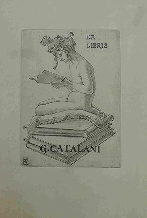Seller image for Ex Libris G.Catalani 1924. Engraving. for sale by Meiwes