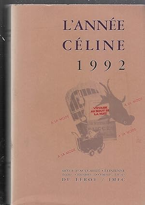 Image du vendeur pour L'Anne Cline 1992 Revue d'actualit Clinienne Textes - Chronique - Documents - Etudes mis en vente par LES TEMPS MODERNES