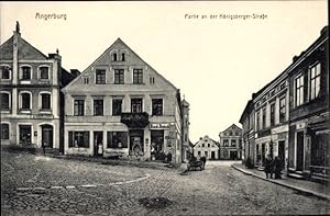 Ansichtskarte / Postkarte Angerburg Ostpreußen, Königsberger Straße, Destillation Rud. Reich