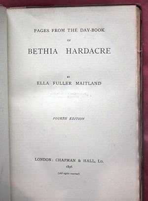 Bild des Verkufers fr Pages from the Day-Book of Bethia Hardacre. zum Verkauf von Patrick Pollak Rare Books ABA ILAB