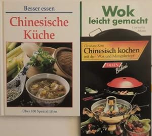 3 Kochbücher: Wok leicht gemacht / Chinesisch kochen mit dem Wok und Mongolentopf / Chinesische K...