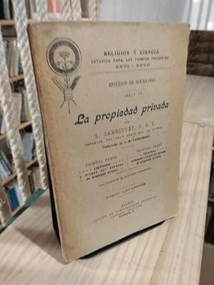 Seller image for Estudios de Sociologa III y IV La propiedad privada for sale by Libros Antuano