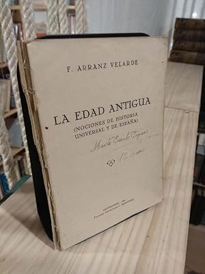 Seller image for La edad antigua (Nociones de Historia Universal y de Espaa) for sale by Libros Antuano