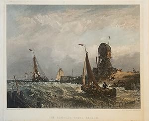 Bild des Verkufers fr [Antique print, etching and engraving] The Scheldt, Texel Island, published 1849. zum Verkauf von Antiquariaat Arine van der Steur / ILAB