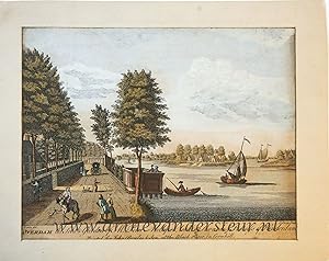 [Antique print, handcolored etching] OVERDAM, published before 1764.