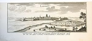 [Antique print, etching] Landrecy, published ca. 1650.