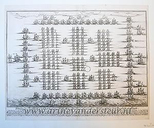 [Antique print, etching, Military, 1688] William III's invasion fleet, published ca. 1688.