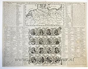 [Antique print, cartography, Prussia] Carte des etats du roy de Prusse. (Koning van Pruisen), pub...