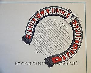 [Antique game, board game, lithography] Neder-landsch-sport-spel VERKLARING, published ca. 1890.