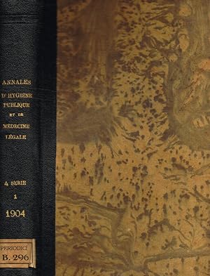 Image du vendeur pour Annales d'hygiene publique et de medecine legale. Tome I, serie 4, 1904 mis en vente par Biblioteca di Babele