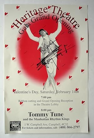 Seller image for SIGNED Tommy Tune Poster, Heritage Theatre Gala Grand Opening 2004, Campbell CA for sale by Silicon Valley Fine Books