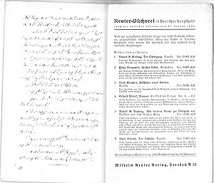 Bild des Verkufers fr Der Opfergang. Novelle. Ausgabe in deutscher Kurzschrift nach der amtlichen Schrifturkunde vom 30. Jan. 1936. zum Verkauf von Antiquariat Ruthild Jger