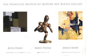Seller image for Keith Ferris, Martha Thoma, Jessica Snow. (Postcard for exhibition at San Francisco Museum of Modern Art Rental Gallery, Fort Mason, May 6 to 29, 1998.) for sale by Wittenborn Art Books