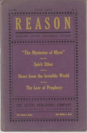 REASON Vol. XIII, June 1916, No. 9